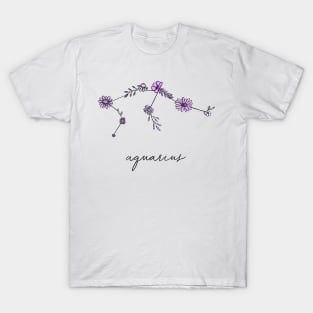 Aquarius Flower Horoscope T-Shirt